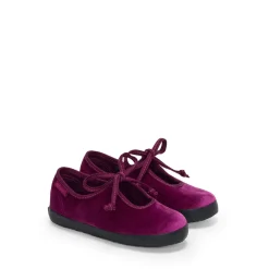 2442 KIDS VELVET BALLERINA LACE