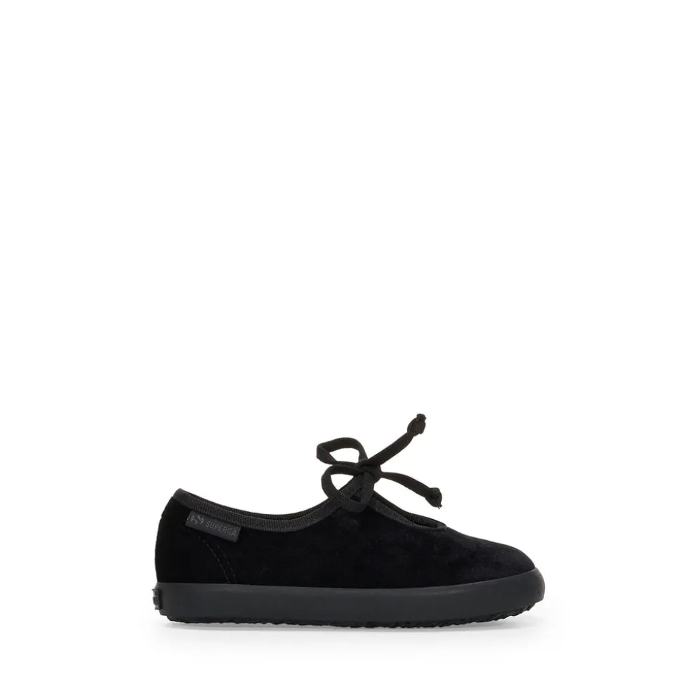 2442 KIDS VELVET BALLERINA LACE